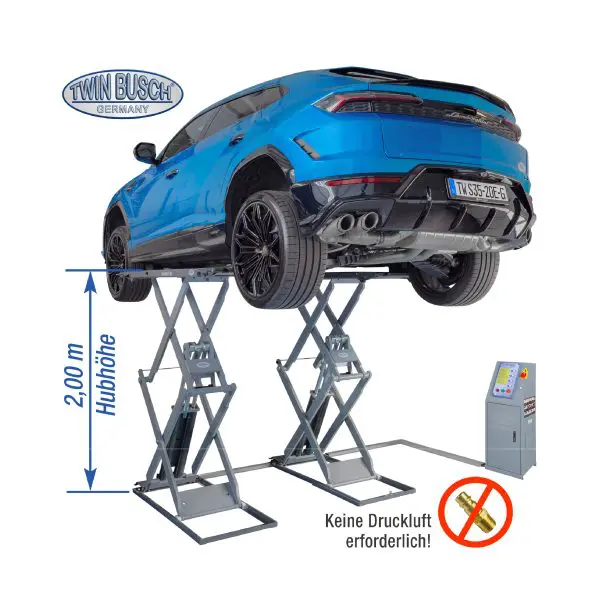 Škarjasto dvigalo | 3,5t | 400V | sive barve | Twin Busch