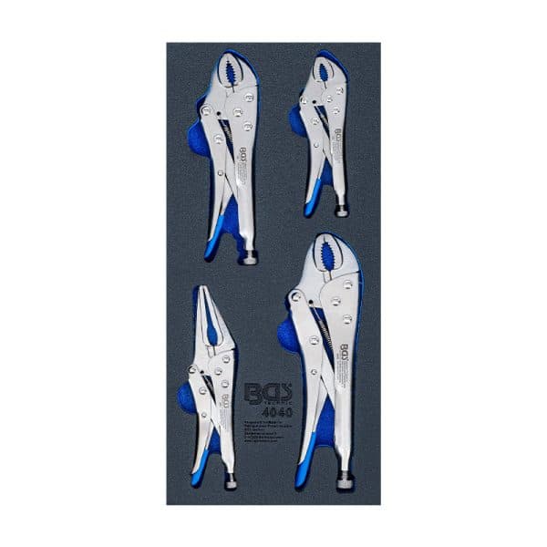 Garnitura orodja 1/3 | klešče z zaklepom (papagajke) | 4 kosi | BGS Technic
